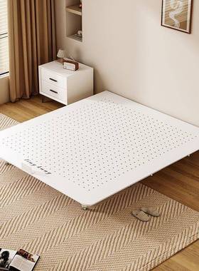 X202靠4新款碳钢床架小户型卧室无床Q头素69204悬浮床无背床简约