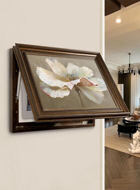 表F96S6TS8装饰0画225新款欧式餐箱厅配电箱遮挡挂画美式客电厅油