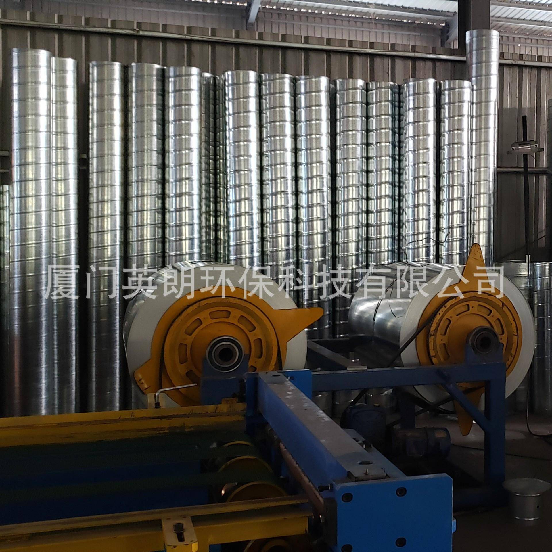 福州白铁圆形螺旋风管，镀皮锌尘不锈耐钢高温防腐除通风管3无品