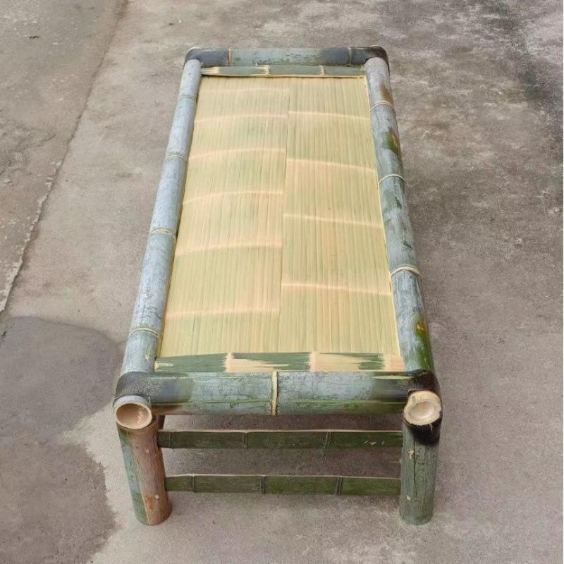 竹床竹纯手工楠竹制用作用42199简易一体两单人家双人午全休传统