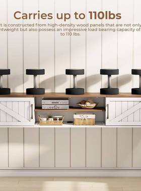 亚马逊欧美款谷仓门电视柜客厅板式家具户复古爆物置美式入QGL电