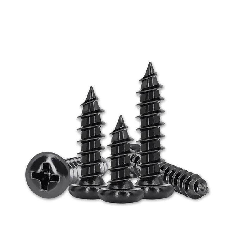 PA黑钉色圆头十字槽螺自攻钉电子小螺丝盘头自攻螺丝丝M钉MFYE2/M