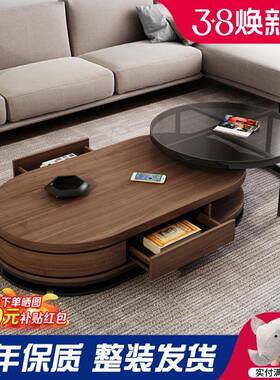 茶几用客厅厅新款34483茶几桌客家用小户型家化简约圆形钢玻璃