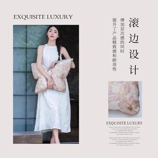 210新中式 轻奢靠法垫套客厅发中古风则不规沙靠枕 蝴蝶异形抱枕式