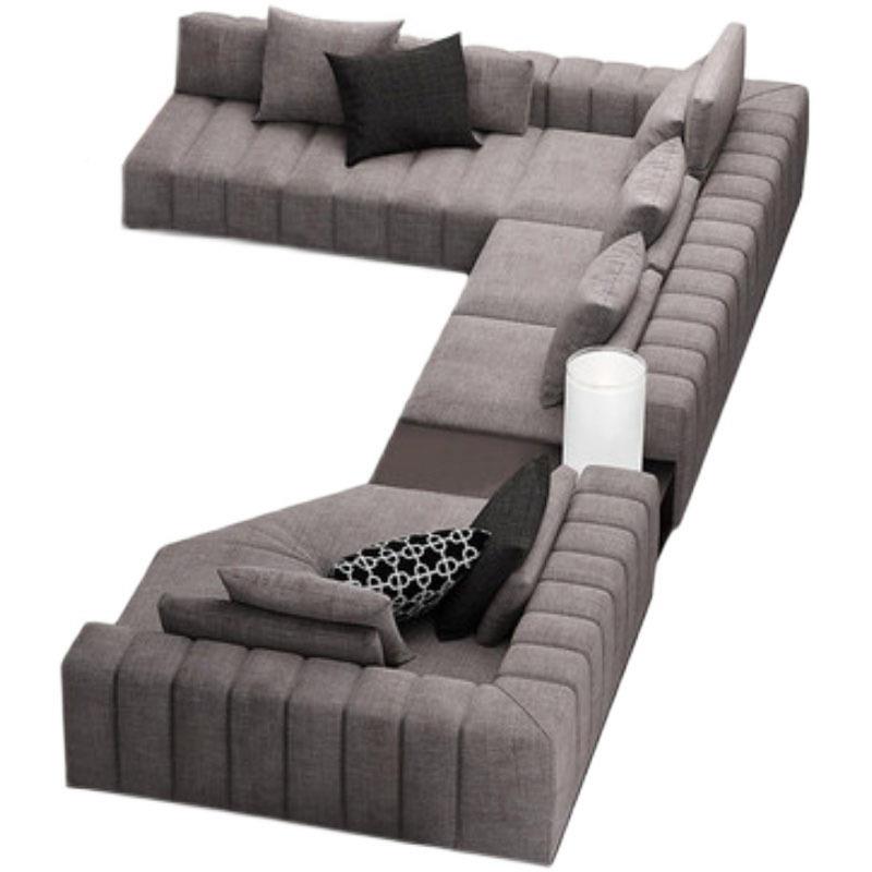 2024新款家代现简约大户型客厅转角沙发组布艺沙发合意房式极简样