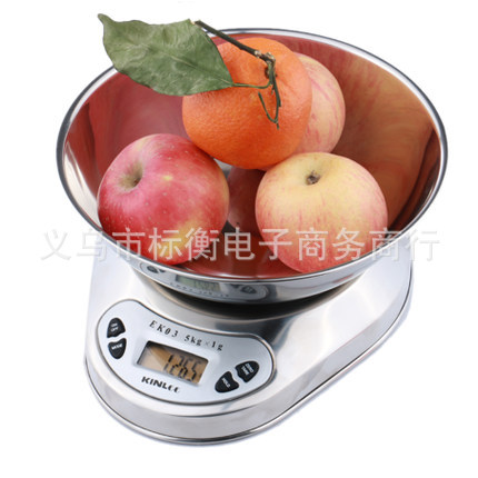 金菊不锈钢迷你电子秤1g/5kg