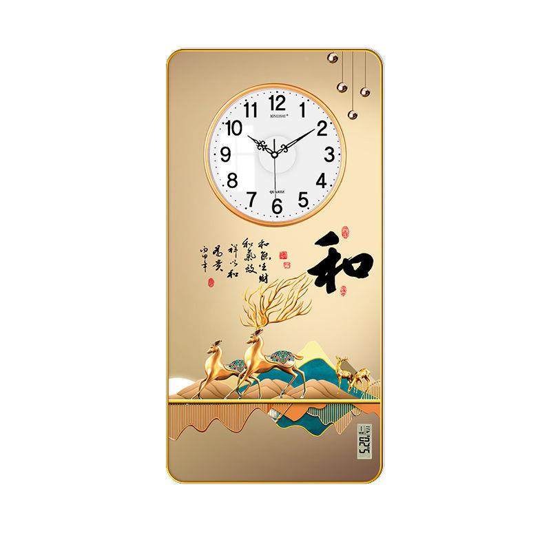 （专属）新款SA0S1-色A1金边框挂钟竖0款装饰电子钟表挂无品牌/饰