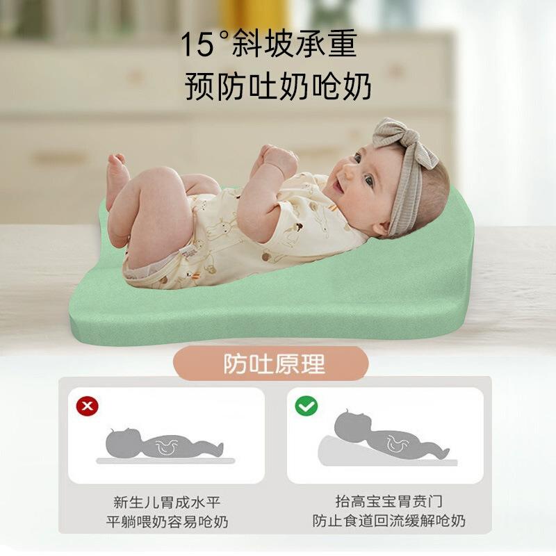 婴儿枕头定型枕婴幼儿新生宝宝枕斜坡防吐奶枕喂奶枕孕妈多功能枕