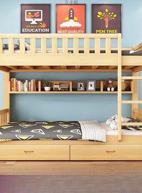 低上下铺木19666床层床全实木高床子母床成人儿童床成年宿舍床上