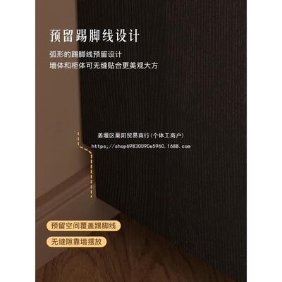 中古梳妆纳台收柜尾一体卧室极式窄款法复古风30cm86160超薄床化