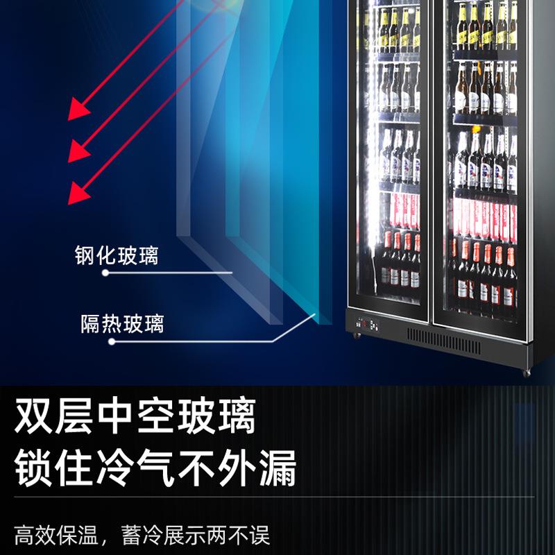 饮啤酒展示柜保商用大容量立式风冷无霜红超市酒吧鲜冷料单门直冷