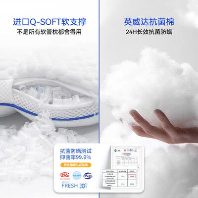 儿童枕头枕芯-2岁三段婴儿宝宝小学生午睡眠分区护颈枕头