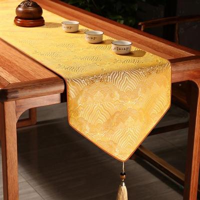 桌中旗中式CXP新式轻奢茶几布饰茶桌布餐桌电视布柜垫床旗定装制