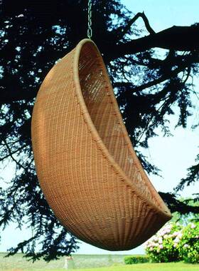 网红鸟巢编秋千藤户床外吊花阳台单人摇椅66844藤椅吊园篮民宿沙