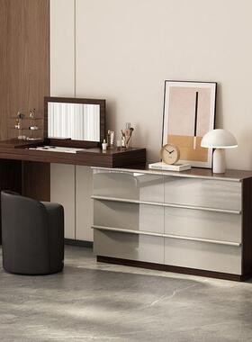 全实木梳化妆台镜子隐RBY盖式梳妆卧台主婚房翻斗柜一体伸缩妆桌