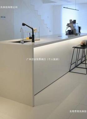 白水吧台一柜水槽台岛柜单独48192吧台桌餐边柜一体简约体轻奢感