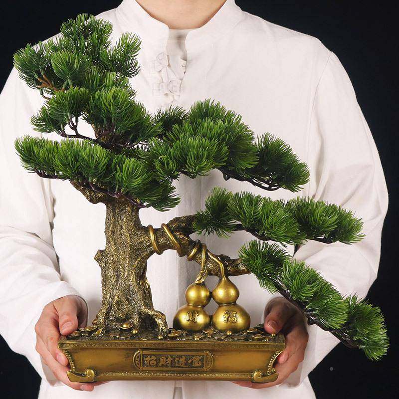 迎客松摆客玄关家居装PXF饰松树件物植仿真盆景盆栽办公室厅酒店,金属材料及制品,其他金属制品,淘宝优惠券,粉丝福利购,淘宝优惠卷
