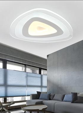 三书遥角条纹亚克力侧面发光吸顶灯创意卧室房护眼ED控PMM调L光灯