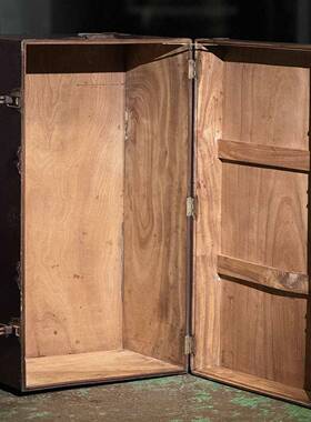 六块独板老樟木箱1950年左右老件一个旧箱物子怀旧tj#j#lzn复古