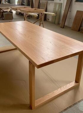 北实美黑胡桃木XZW桃樱木桌板木餐桌面板书桌板原吧台板木飘窗台