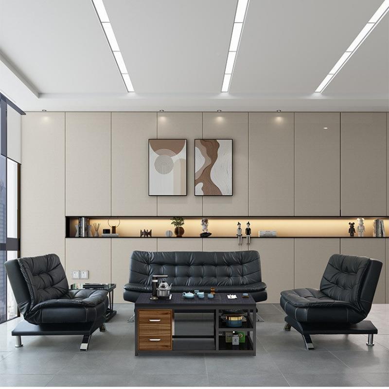 沙发可折叠觉接待室小型会商睡务客人位茶几组合简约现代三办公室