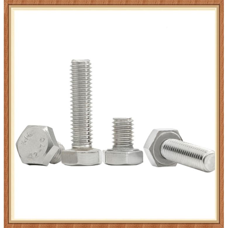 304不角锈钢IN933六头螺栓M6*10牙*5D5*85*10FKC0外六角螺丝机螺