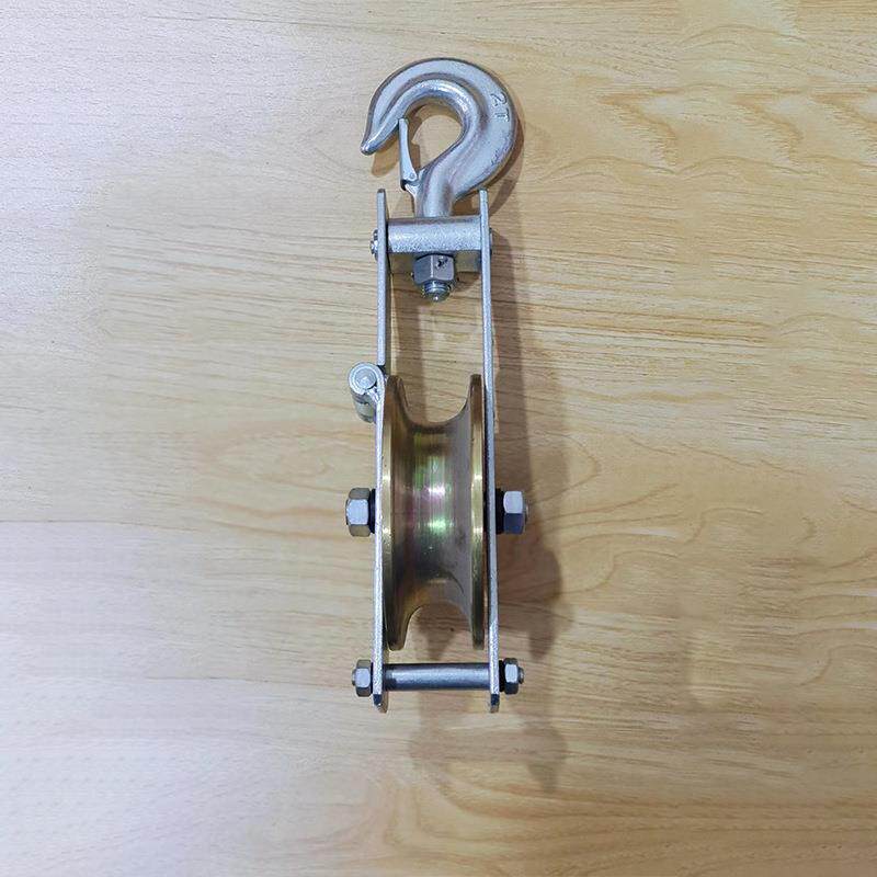 S钢尼HT-120*30型轮滑子单三轮铝轮放线滑车龙78732推拉轮滑轮两