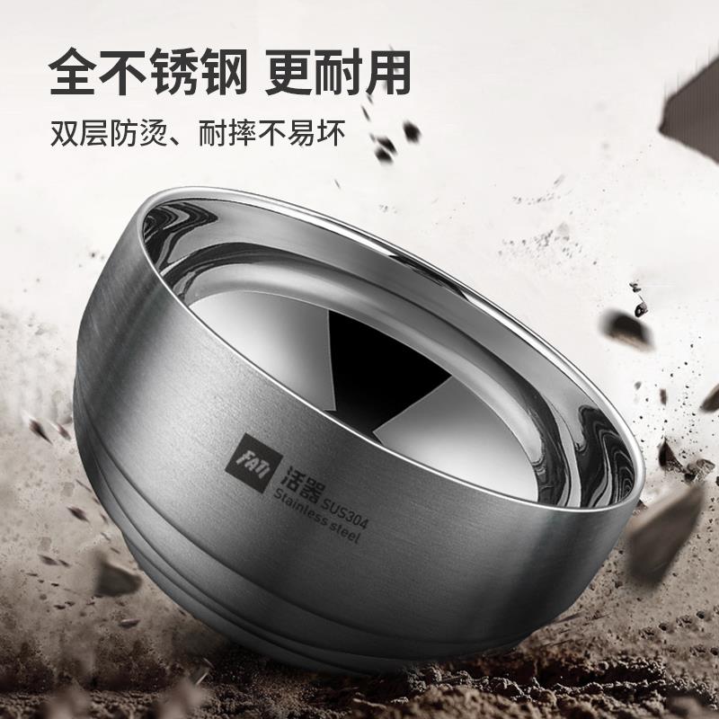 4不锈钢餐勺0具套装户外露营野炊RQB便携碗盘家用野餐筷子汤盆组