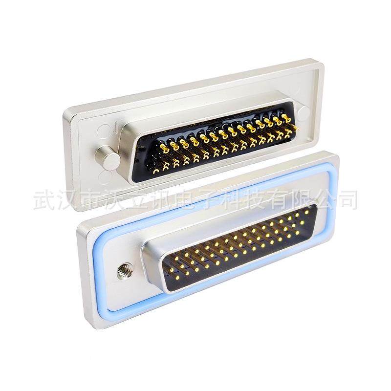 P67DSUB连接器D对B44公头焊线密接头高度镀金针44p87523n防水插-