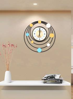 现代简英约客厅形钟静表时尚艺术圆挂表轻奢家用装饰时钟音BF114