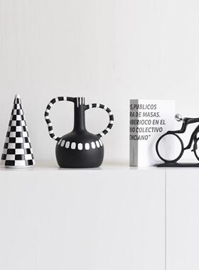 现代样抽象条H9972家纹术个性板间居装饰品酒柜摆设客艺厅摆件