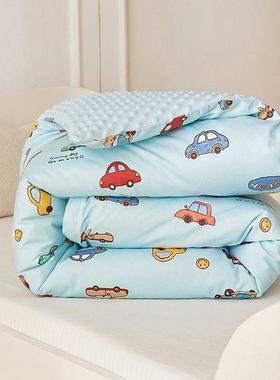 儿童被子婴套豆豆被可拆卸MGU全棉儿+豆豆绒被幼儿园被罩子秋冬被