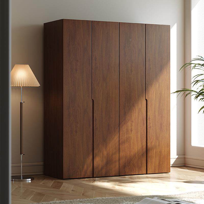 全实7446衣柜简约现代木卧室家用一门顶衣小户型胡桃色主卧次到卧
