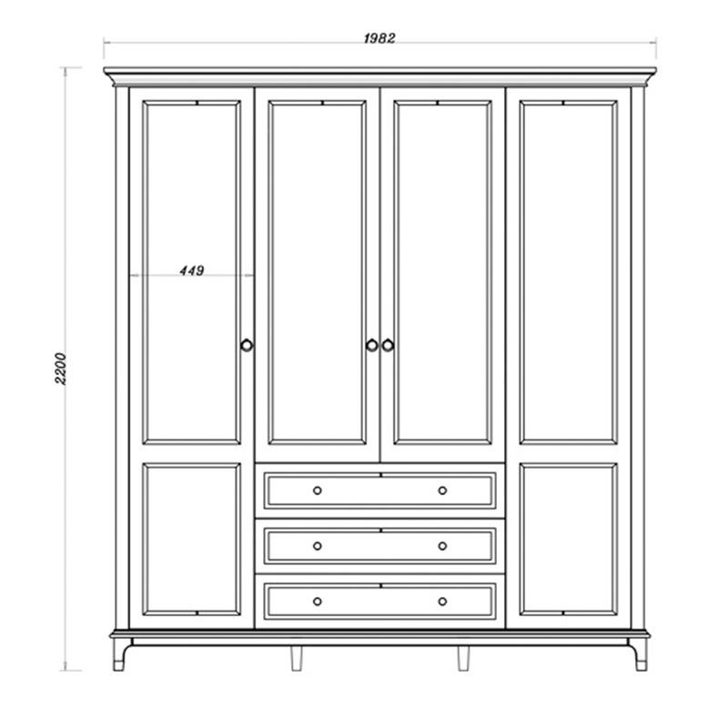 南京厂定制美式轻奢实衣柜木樱桃STC木现代2门门4门卧工室整体