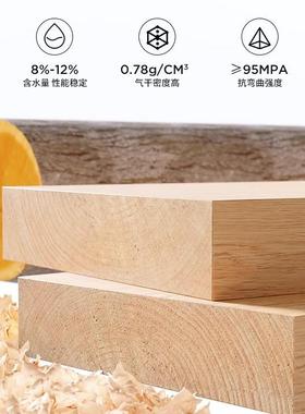 墙上置物实免打灯孔一字板松木木板客厅家用挂墙面80240装饰架搁