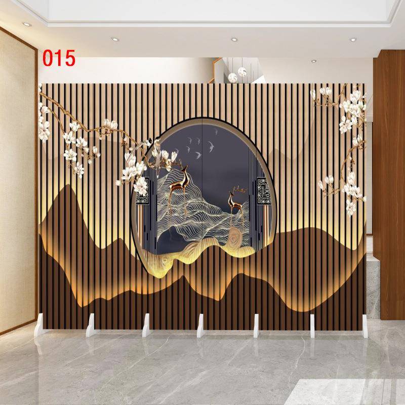 屏风隔断客简厅约现代办公室厕所防55432水动遮挡墙关折叠移玄布