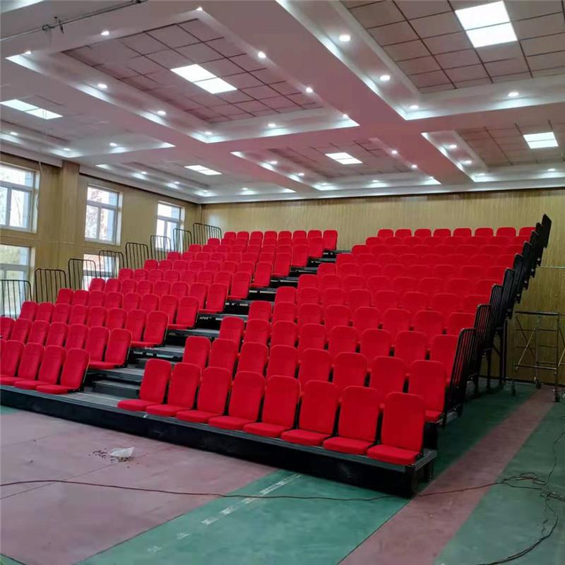 电动伸缩看台电动折叠整体移动活动看台会议室体育场软包座椅