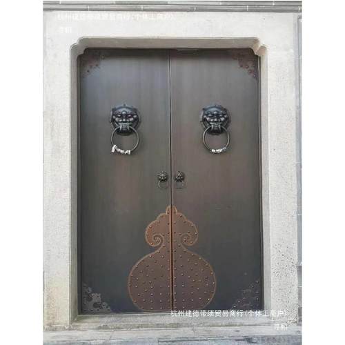 仿古大门条中加式包包边老式大门门58351装饰铜条如意头大角门固