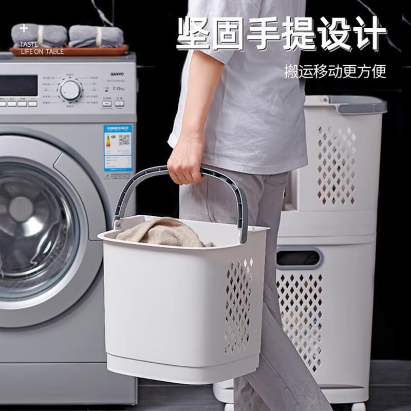 BA脏衣篮置物小推车轮子架放脏衣服收纳筐衣篓多IKL层脏脏衣1篓分