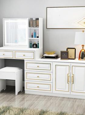 台智能化镜梳妆卧室31496现代简约收纳柜一体功妆台大卧室桌柜轻