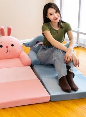 1068A园10L卡通儿童叠沙折发幼儿宝宝加长座椅凳子躺公主懒人沙发