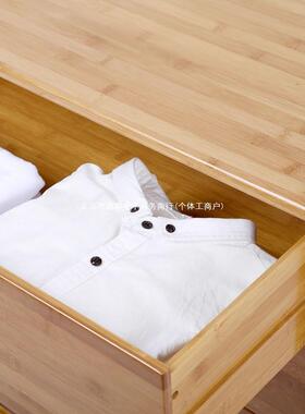 楠竹原色卧室斗柜主卧多层床纳头柜置物客厅储物多QXR五层抽式屉