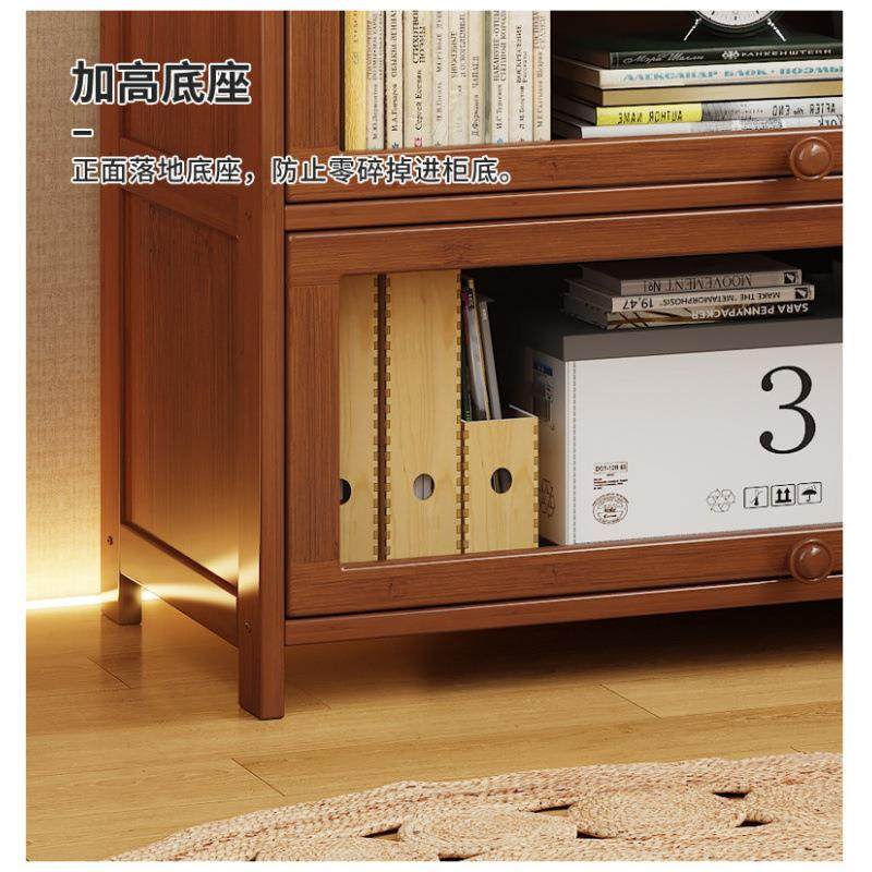 网红架书置层物架落地书柜储带物柜一体靠墙收纳家用多门防尘8pid