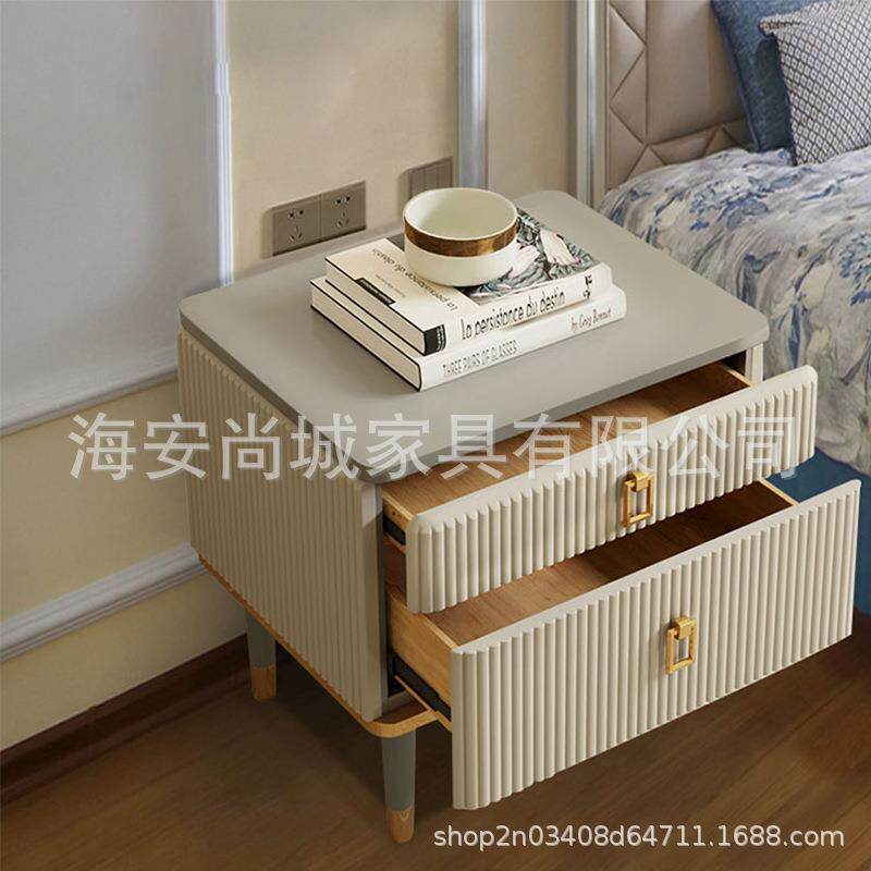 边美537式轻奢床头柜卧室新床约古典边二斗柜子后现代简小几储物