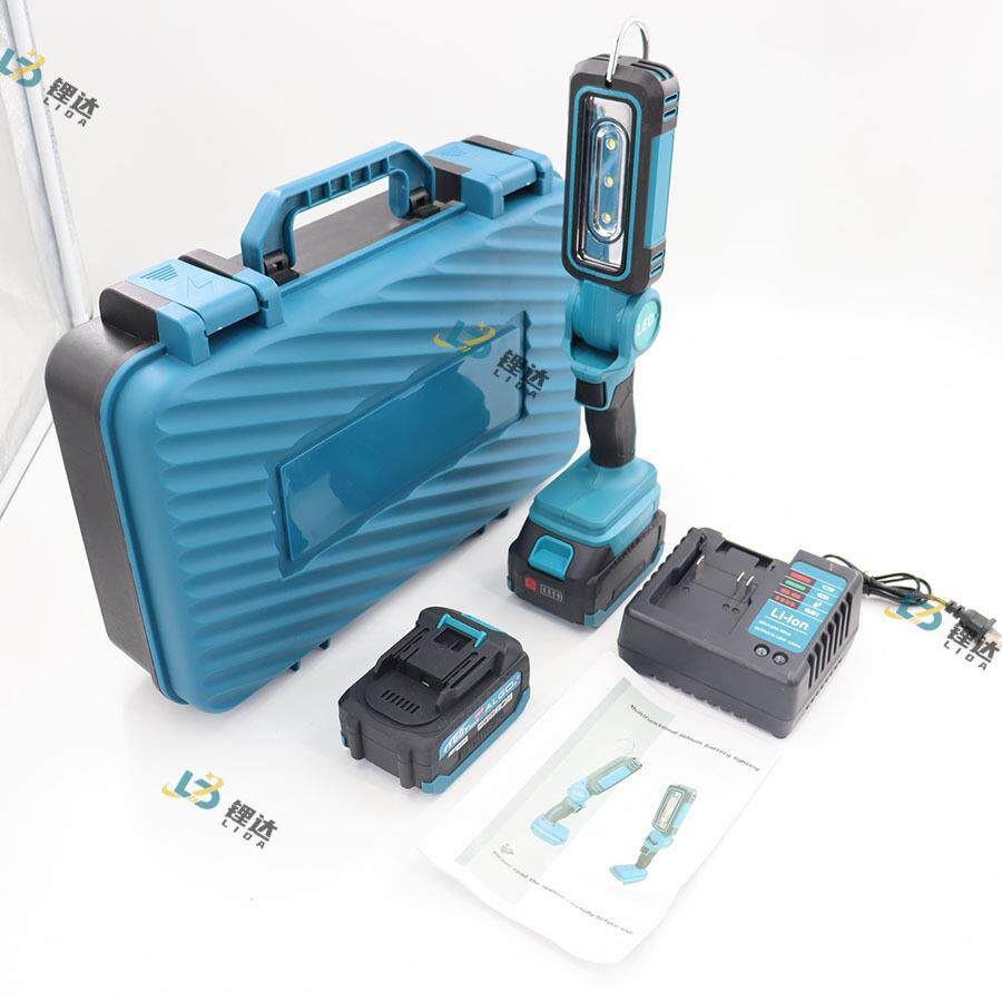 跨境牧田款锂电L工ED作亮灯户外便工捷地LIV维修露营超折叠灯照明