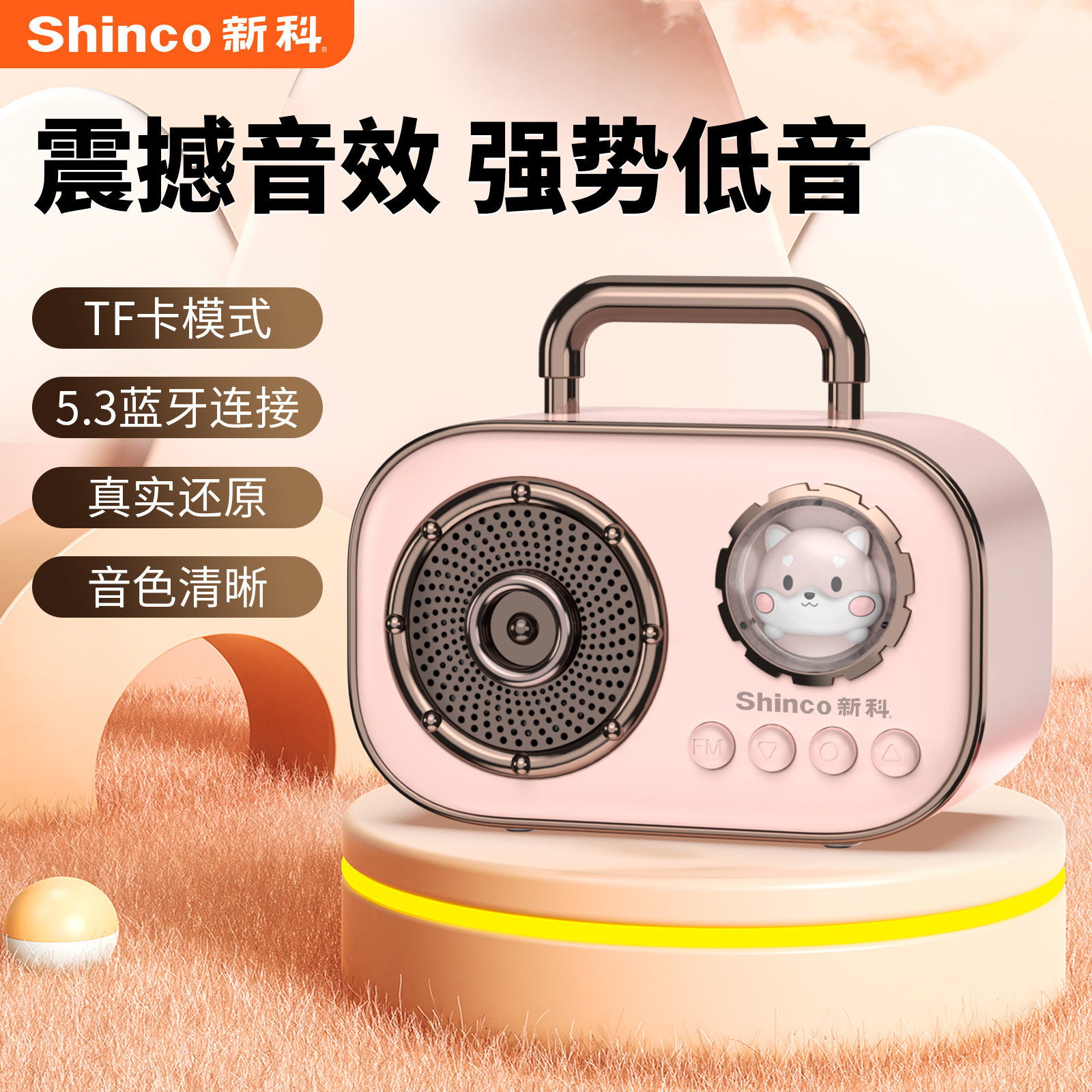 新科WZ-5无线蓝牙音响迷你户外家用客厅便携电脑音箱高颜值低音炮