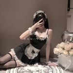 纯欲性感女仆套装cos睡衣连衣裙lolita短裙内衣制服围裙黑丝套装
