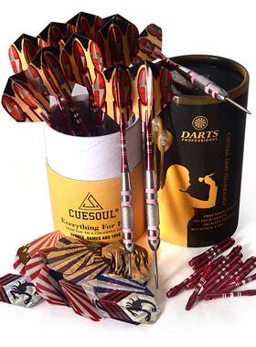 CUESOUL/Q獣飞镖针22克专业硬式飞镖筒桶套装DOZEN-B2201
