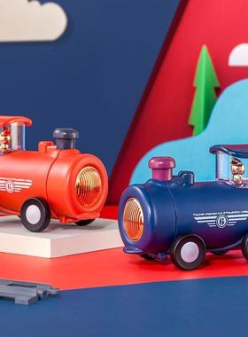 小比咔316不锈钢内胆火车飞机造型吸管杯网红款小学生玩具杯子