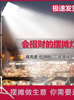 电瓶夜摊灯led摆夜市12伏48v地摊灯充电灯摆摊照明带灯架户外摆摊